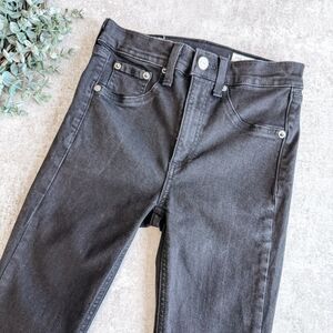 Rag & Bone Black High Rise Ankle Skinny Jean Size 25